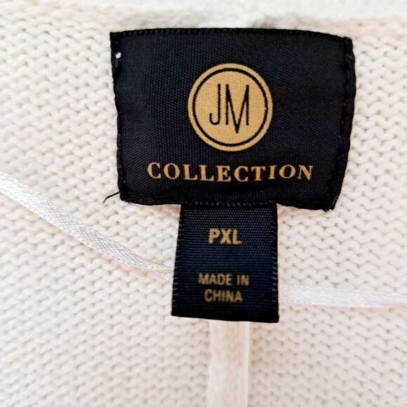 JM Collection Open Front Sequin Knit Cardigan - Picture 5 of 10